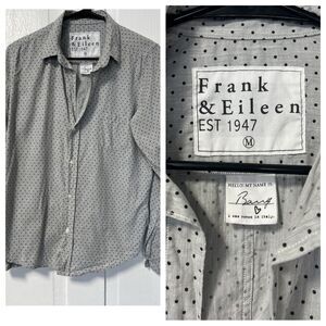 Frank & Eileen Gray Polka Dot Button Down Shirt